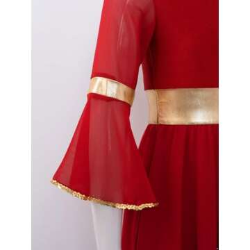 JEATHA Kids Lyrical Dance Dress for Girls 12 Years