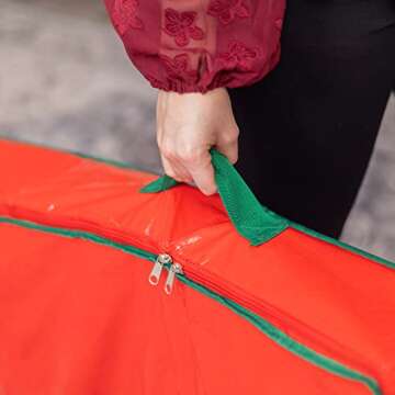 Handy Laundry Gift Wrap Storage Organizer, Easily organize Wrapping Paper, Ribbons, Bows, Scissors, Fits 18-24 Standard Rolls, Keeps Gift Supplies in Perfect Condition & Ready for Next Season, (Red)