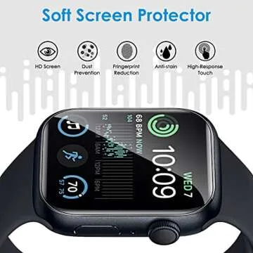 UniqueMe 6 Pack Apple Watch Screen Protector 44mm