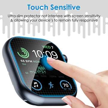 UniqueMe 6 Pack for Apple Watch Screen Protector 44mm, Apple Watch SE Series 6/5/4 Screen Protector [Upgrade Flexible Film] Anti-Scratch [Non-Bubbles] Soft HD TPU Clear Film for iWatch 44mm