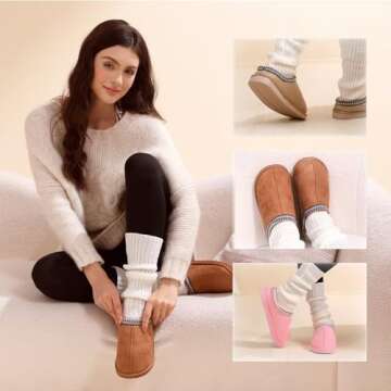 OOW Women’s Comfy Slippers - Stylish & Warm House Shoes