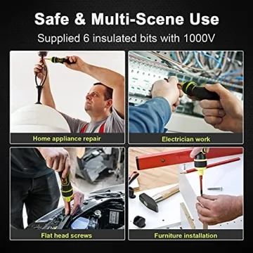 Insulated Electric Screwdriver Set with Rechargeable Battery