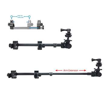 ChargerCity Dual Post Telescopic Headrest Mount for GoPro Hero & Action Cameras