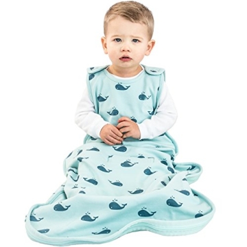 Woolino Ultimate Baby Sleep Sack - Merino Wool | Organic Cotton - Two-Way Zipper | 2-24 Months | Wha...