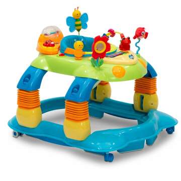 Delta Children Lil Play Station 4-in-1 Activity Walker - Fun for Babies!