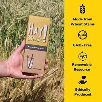 HAY! Biodegradable Tall Drinking Straws | Durable & Eco-Friendly