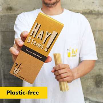 HAY! Biodegradable Tall Drinking Straws | Durable & Eco-Friendly