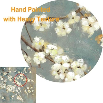 UTOP-art Cherry Blossom Canvas White Flowers Art