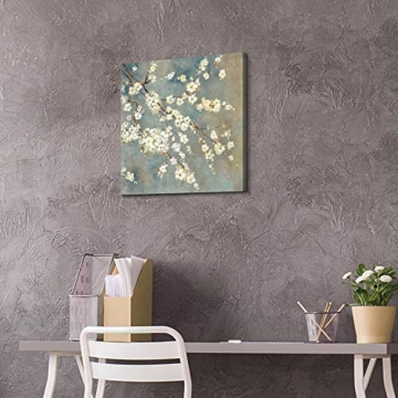 UTOP-art Cherry Blossom Canvas White Flowers Art