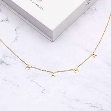 RWQIAN Gold Mama Necklace for New Moms and Gifts