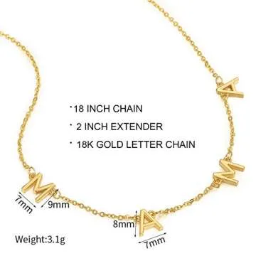 RWQIAN Gold Mama Necklace for New Moms and Gifts