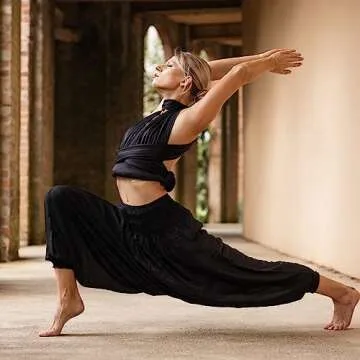 B BANGKOK PANTS Women's Plus Size Harem Pants Jumpsuit Hippie Clothes (Black Classic, 16-20 Plus)