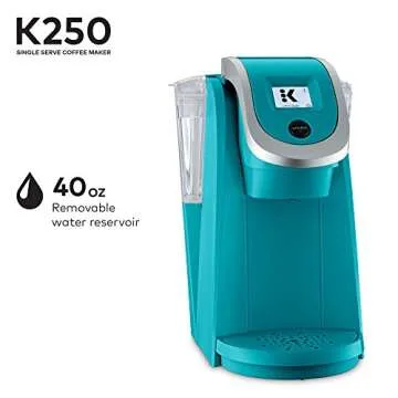 Keurig K250 Coffee Maker, Compact & Fast Brewing, Turquoise