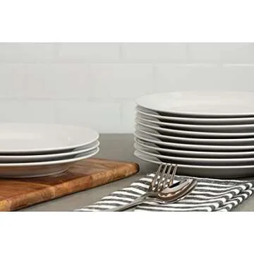 10 Strawberry Street 7.5" Catering Round Salad/Dessert Plate, Set of 12,White