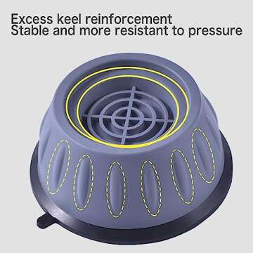 4 Pcs Washing Machine Foot Pads for Anti-Vibration Anti-Walk, Noise Reducing Anti Slip Anti Vibration Rubber Washing Machine Feet Pads, Anti-Walk Dryer Washer Vibration Pads