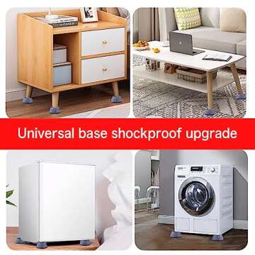 4 Pcs Washing Machine Foot Pads for Anti-Vibration Anti-Walk, Noise Reducing Anti Slip Anti Vibration Rubber Washing Machine Feet Pads, Anti-Walk Dryer Washer Vibration Pads