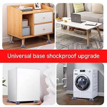 4 Anti-Vibration Pads for Washers & Dryers - Quiet & Durable