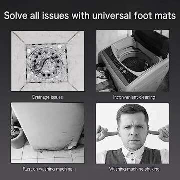 4 Pcs Washing Machine Foot Pads for Anti-Vibration Anti-Walk, Noise Reducing Anti Slip Anti Vibration Rubber Washing Machine Feet Pads, Anti-Walk Dryer Washer Vibration Pads