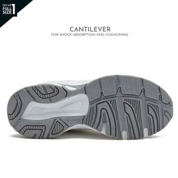 Avia Verge Womens Sneakers - Tennis, Court, Cross Training, or Pickleball Shoes for Women, 6 Wide, White/Blue/Silver