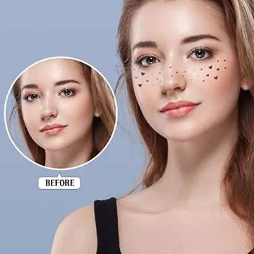 Eersida 20 Pcs Freckle Tattoo Kit Waterproof Makeup