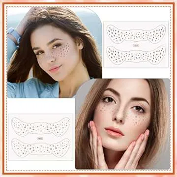 Eersida 20 Pcs Freckle Tattoo Kit Waterproof Makeup
