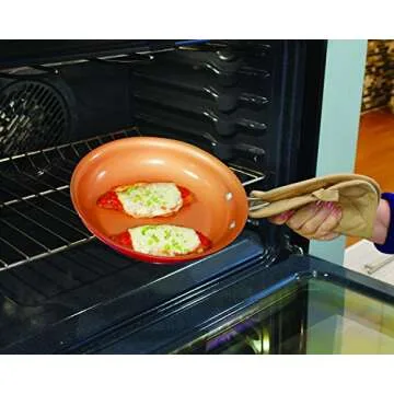 Red Copper 10 PC Non-Stick Cookware Set for Healthy Cooking Experience