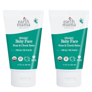 Earth Mama Organic Baby Face Nose & Cheek Balm – Natural Hydration for Delicate Skin (2 Pack)