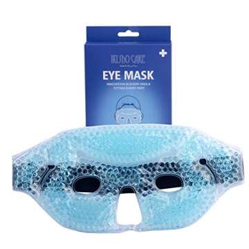 Cold Ice Face Mask Pack - Eye Cooling Gel Bead Mask for Puffy Eyes, Sinuses, Migraine Headache Relie...