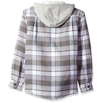 Men's Flannel Shirt Jacket with Hood by Wrangler