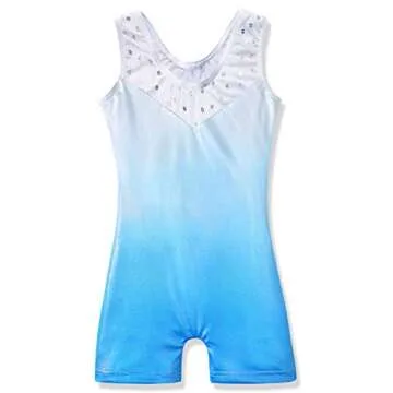 HOZIY Shiny Gymnastics Leotard for Girls 4T 5T Sparkly Snowflake