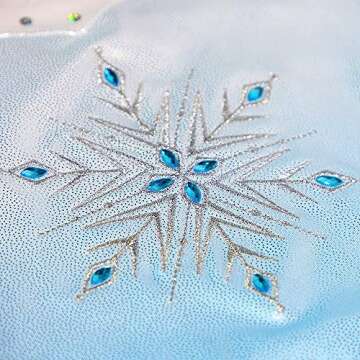 HOZIY Shiny Gymnastics Leotard for Girls 4T 5T Sparkly Snowflake