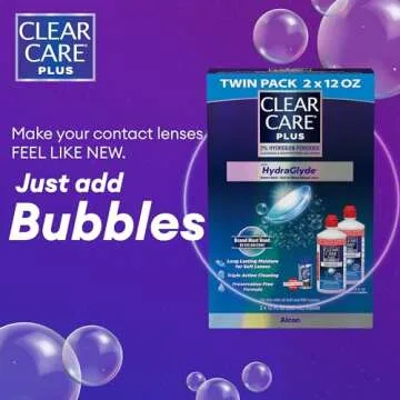 Clear Care Plus Cleaning Solution with Lens Case, Twin Pack, Multi, 12 Oz, Pack of 2