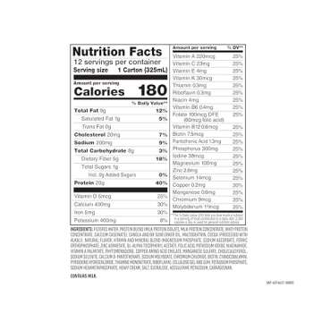 SlimFast Protein Shake, Chocolate- 20g Protein, Meal Replacement Shake Ready to Drink, High Protein with Low Carb and Low Sugar, 24 Vitamins and Minerals, 12 Count (Pack of 1) (Packaging May Vary)