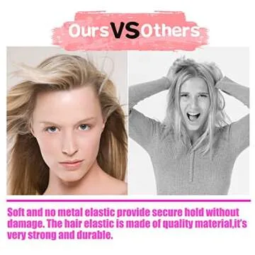 Multy-Colored Hair Ties for Thick Hair, 120 PCS Large Hair Elastics, No Damage Ponytail Holders for Women, Men and Girls