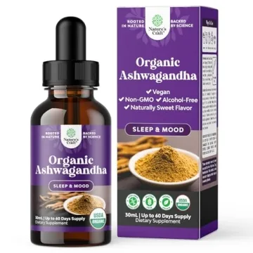 USDA Organic Ashwagandha Liquid Drops - Natural Stress Relief & Sleep Support