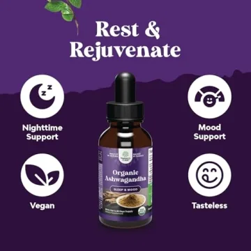 Organic Ashwagandha Liquid Drops for Stress Relief and Sleep