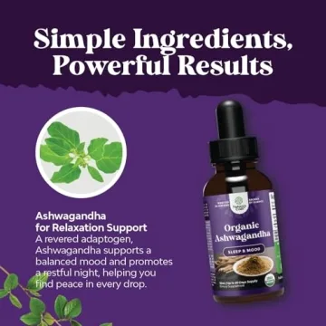 Organic Ashwagandha Liquid Drops for Stress Relief and Sleep