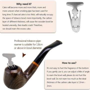 Joyoldelf Smoking Pipe, Luxury Tobacco Pipe with Leather Tobacco Pipe Pouch, Deepened & Windproof Tobacco Pipes for Smoking with 9mm Pipe Filter, Tobacco Pipe Stand and Smoking Accessories