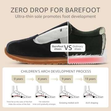 STQ KIDS Toddler Wide Toe Box Barefoot Shoes