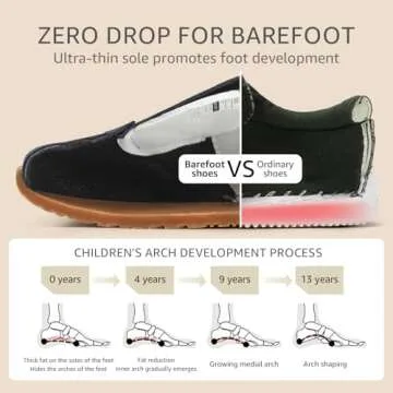 STQ KIDS Toddler Wide Toe Box Barefoot Shoes