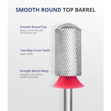 AIRSEE Tungsten Carbide Nail Drill Bit for Acrylic Art