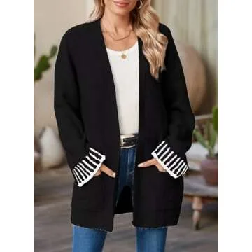 SHEWIN Cozy Women's Open Front Cardigan Sweater