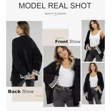 SHEWIN Cozy Women's Open Front Cardigan Sweater
