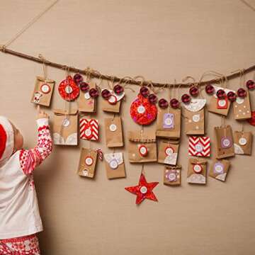 Sumind 2 Pieces Christmas Ball Garland Buffalo Plaid Ball Strings Christmas Pom Pom Garland 25 mm 40 Balls for Wall Fireplace Xmas Tree(Black and Red Plaid)