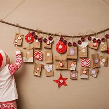 Sumind 2 Pieces Christmas Ball Garland Buffalo Plaid Ball Strings Christmas Pom Pom Garland 25 mm 40 Balls for Wall Fireplace Xmas Tree(Black and Red Plaid)