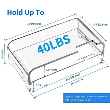 Beimu Acrylic Laptop Stand for Ergonomic Workspace