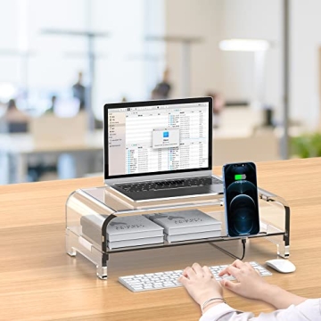 Beimu Acrylic Laptop Stand for Ergonomic Workspace