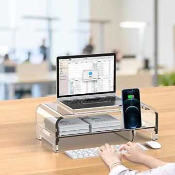 Beimu Acrylic Laptop Stand for Ergonomic Workspace