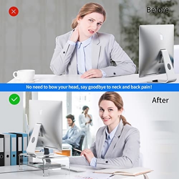 Beimu Acrylic Laptop Stand for Ergonomic Workspace