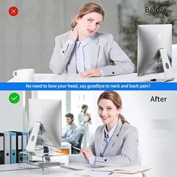 Beimu Acrylic Laptop Stand for Ergonomic Workspace